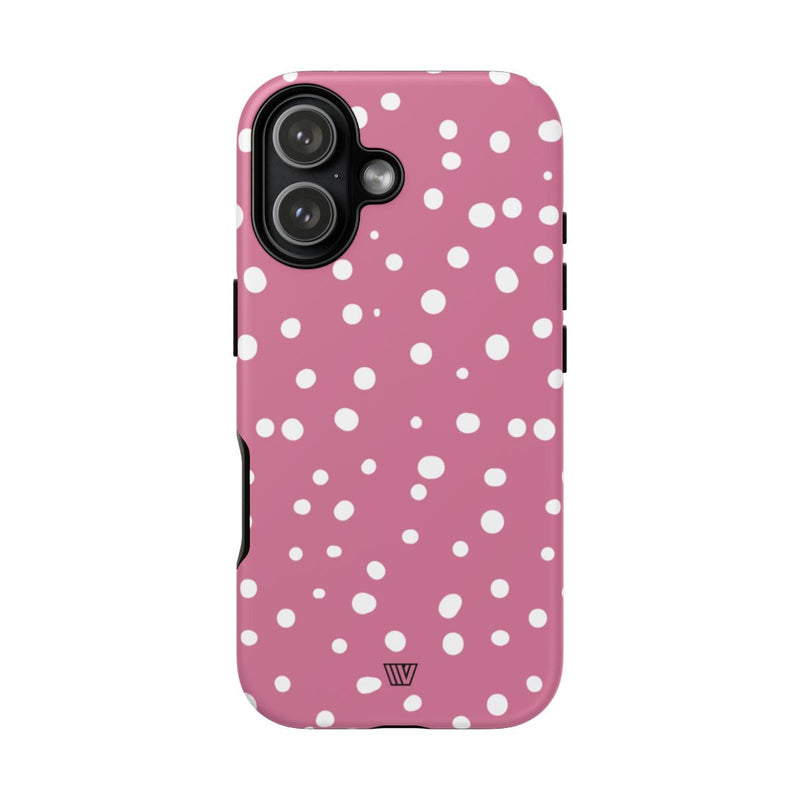 BLUSH RED DOTS | Tough Phone Case