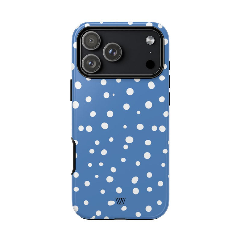 DUSTY BLUE DOTS | Tough Phone Case
