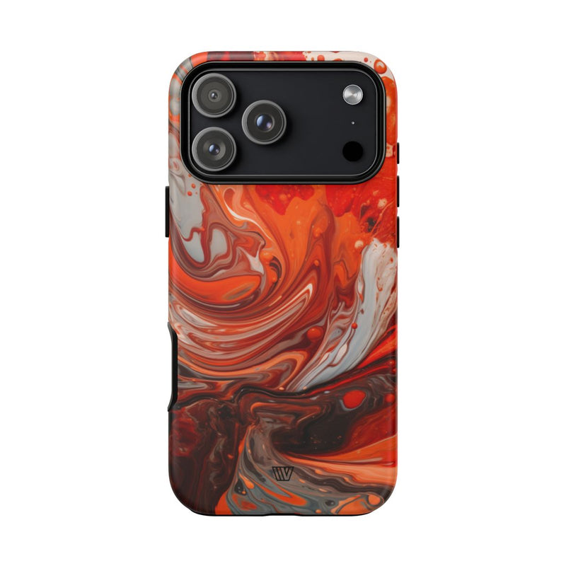 WHITE FIRE PAINT SWIRL | Tough Phone Case