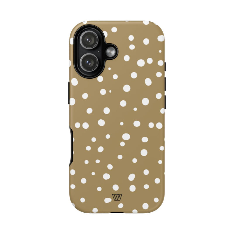 DARK BEIGE DOTS | Tough Phone Case