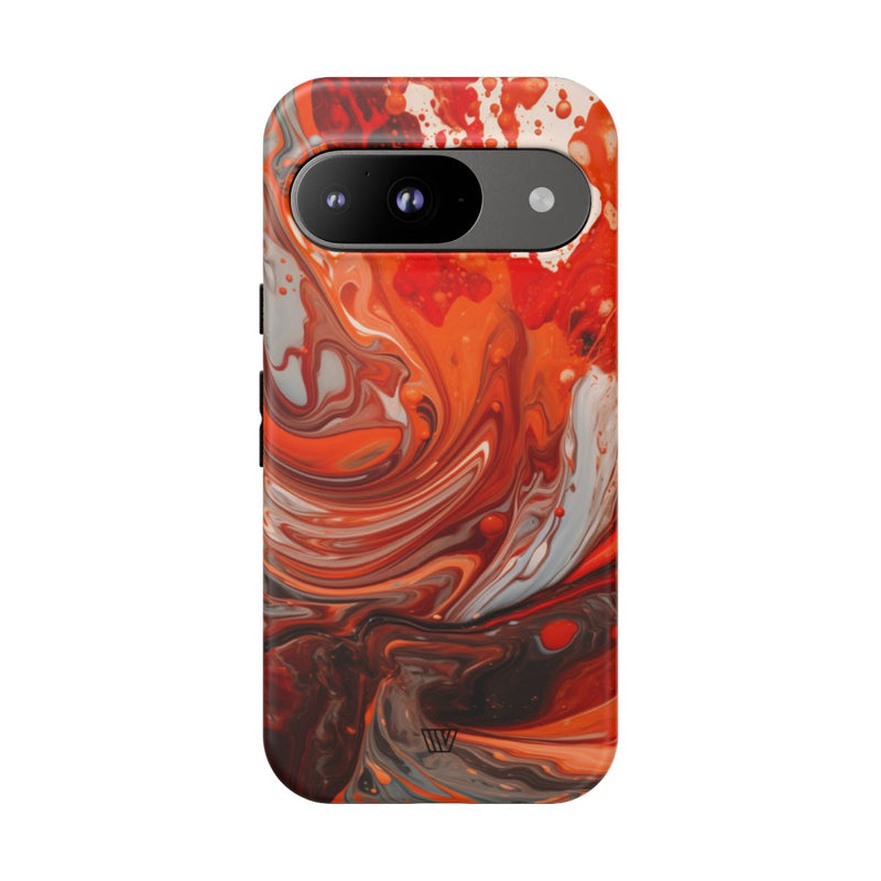 WHITE FIRE PAINT SWIRL | Tough Phone Case