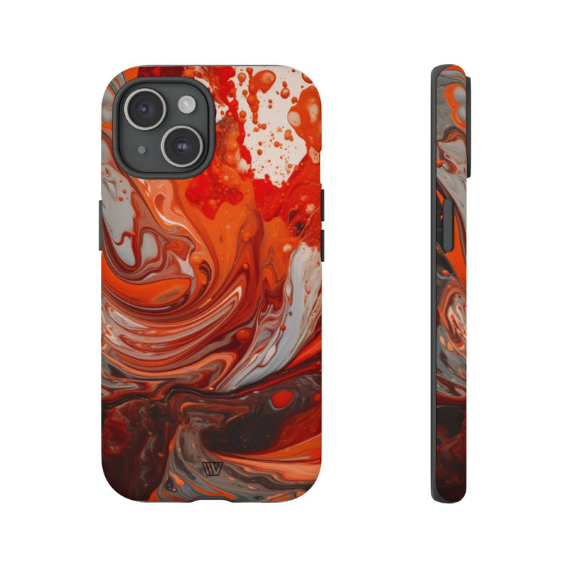 WHITE FIRE PAINT SWIRL | Tough Phone Case