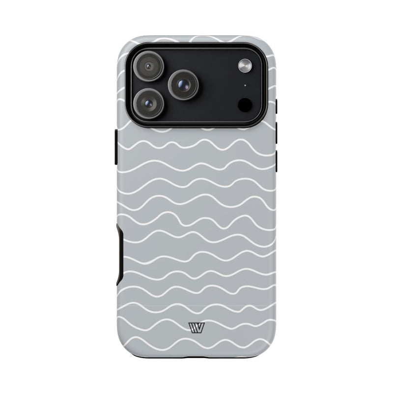 GRAY WAVES | Tough Phone Case