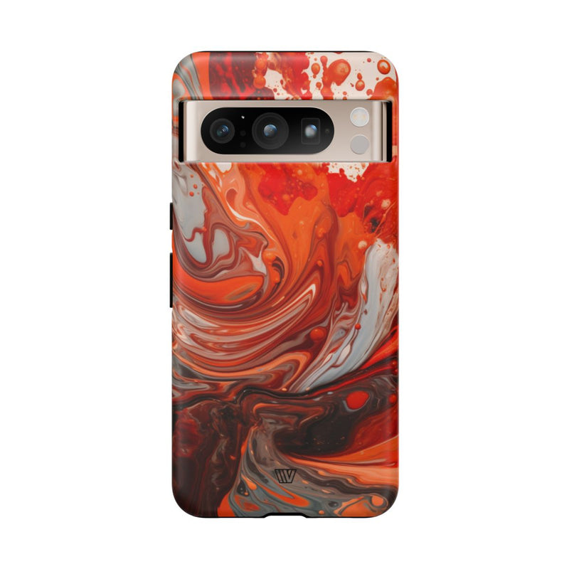 WHITE FIRE PAINT SWIRL | Tough Phone Case