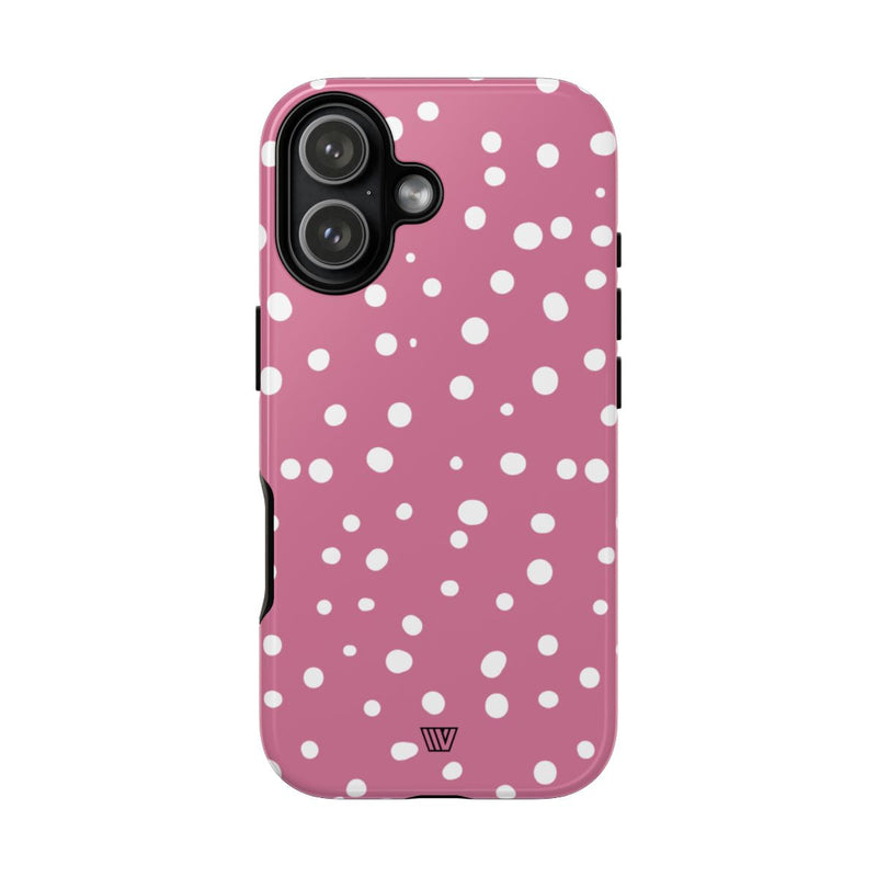 BLUSH RED DOTS | Tough Phone Case