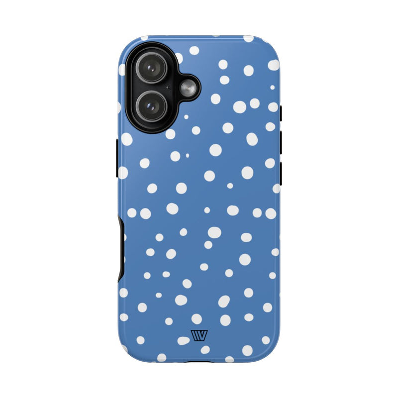 DUSTY BLUE DOTS | Tough Phone Case
