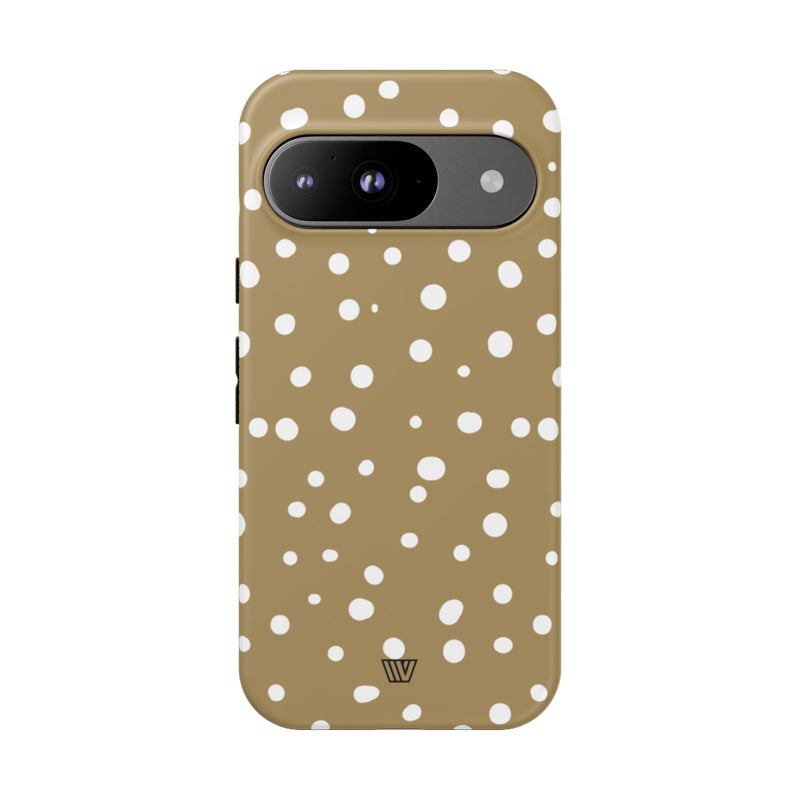 DARK BEIGE DOTS | Tough Phone Case