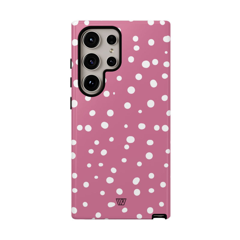 BLUSH RED DOTS | Tough Phone Case