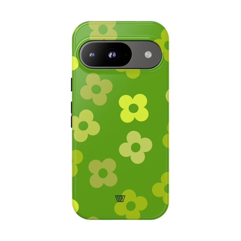 GREEN RETRO FLOWERS | Tough Phone Case