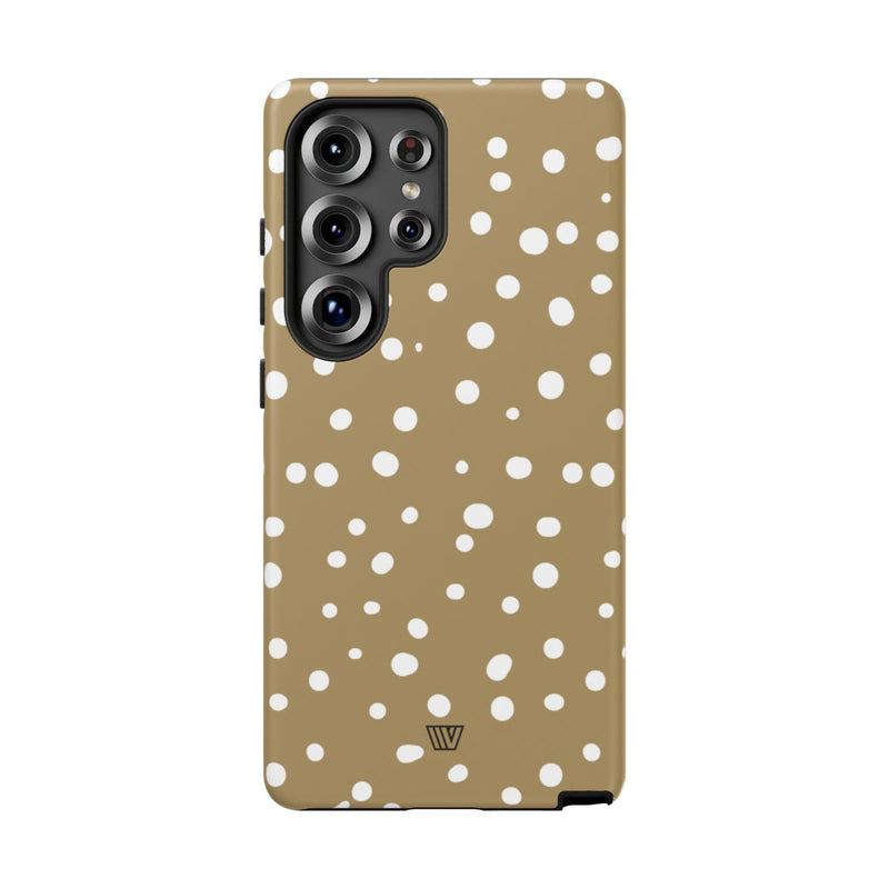 DARK BEIGE DOTS | Tough Phone Case