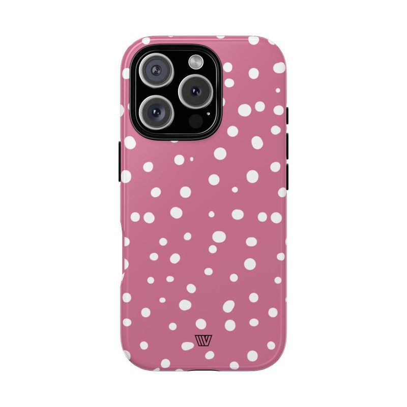 BLUSH RED DOTS | Tough Phone Case