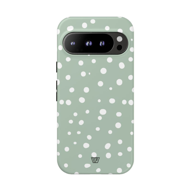 PASTEL GREEN DOTS | Tough Phone Case