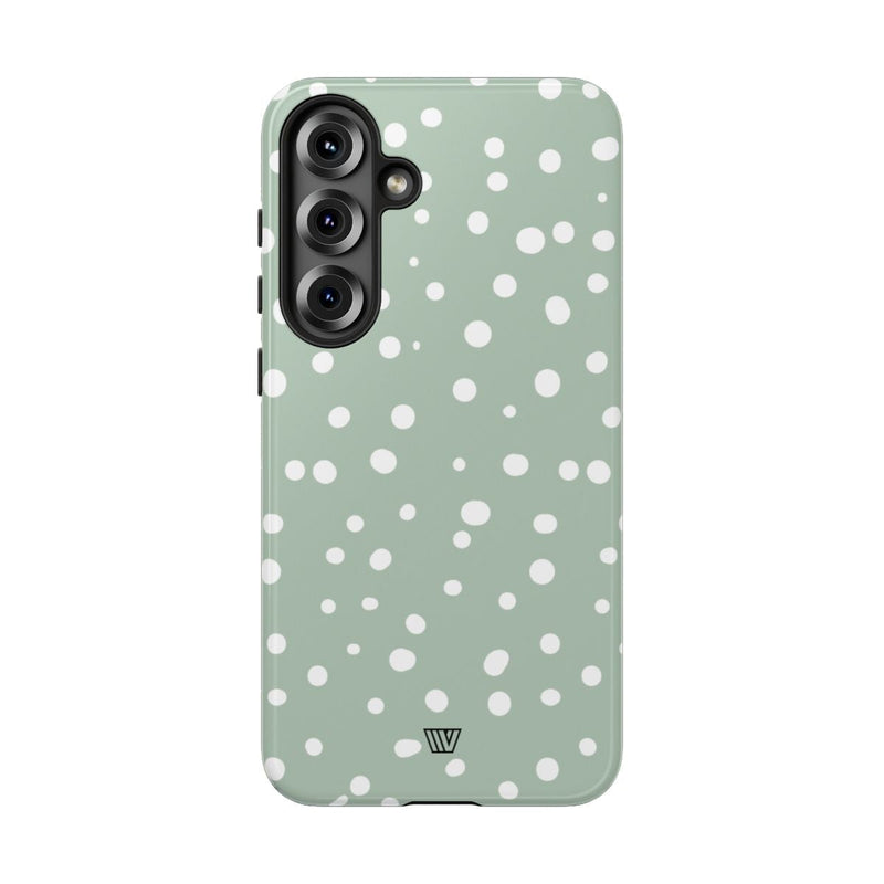 PASTEL GREEN DOTS | Tough Phone Case