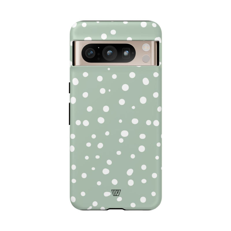 PASTEL GREEN DOTS | Tough Phone Case
