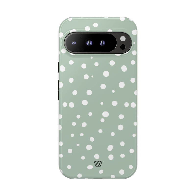 PASTEL GREEN DOTS | Tough Phone Case