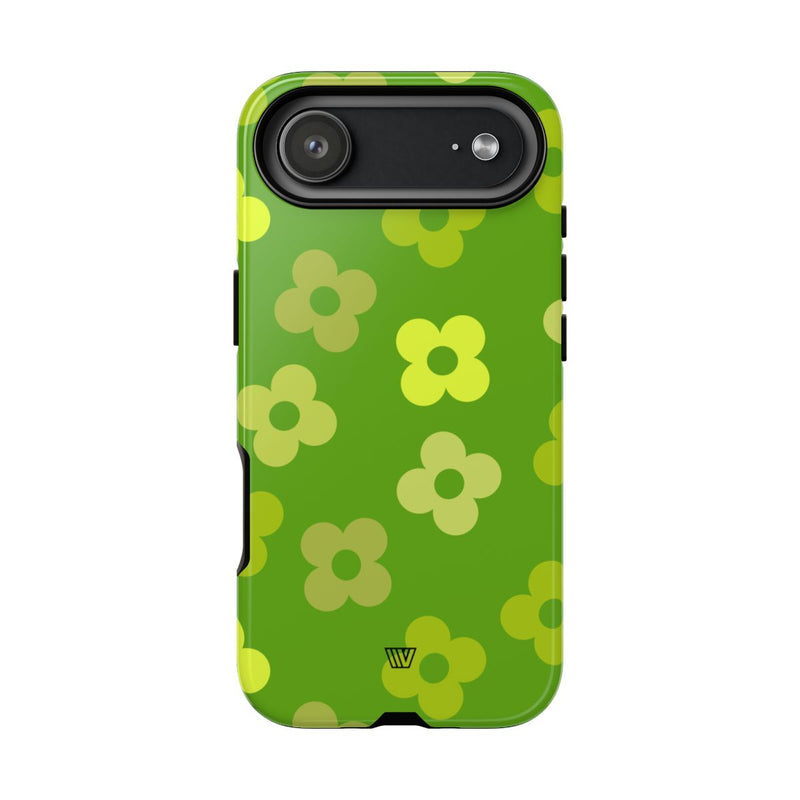 GREEN RETRO FLOWERS | Tough Phone Case
