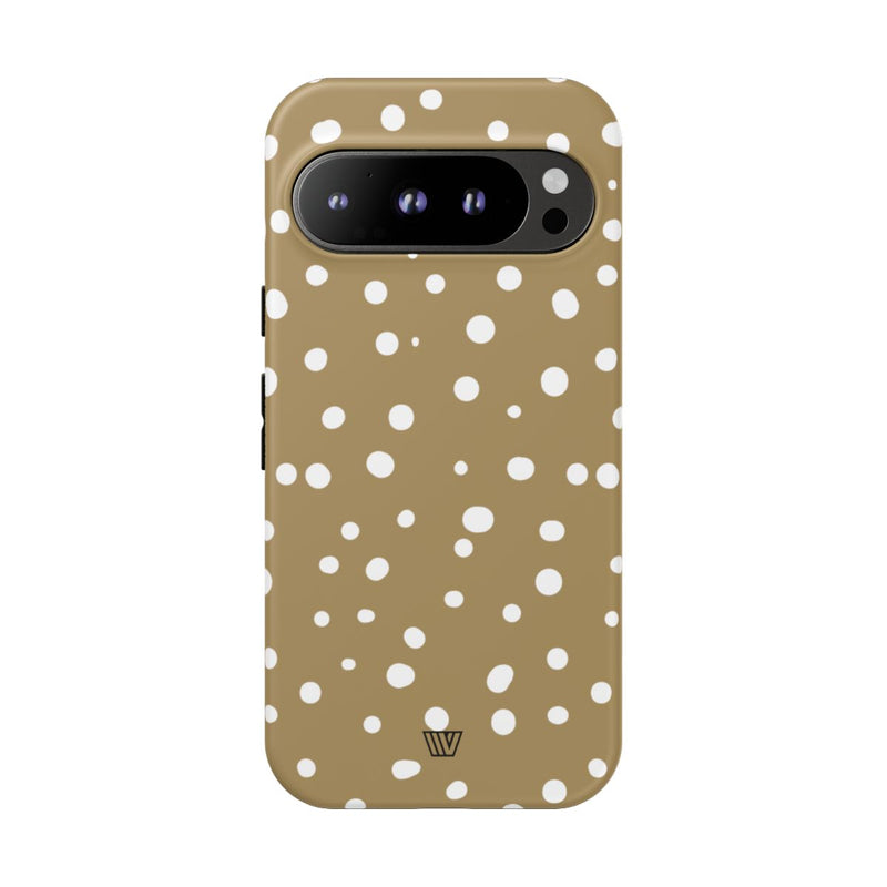 DARK BEIGE DOTS | Tough Phone Case