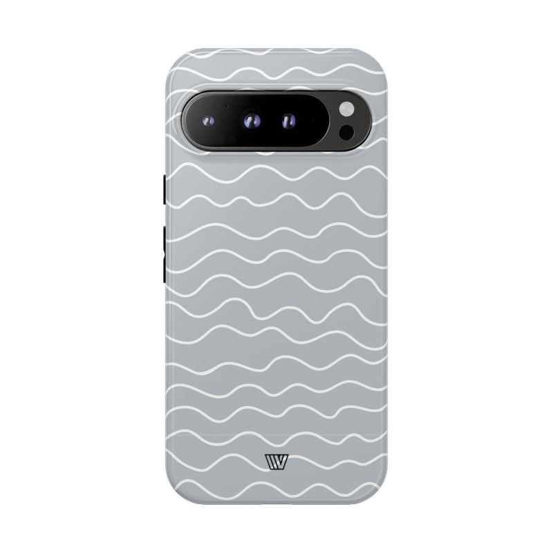 GRAY WAVES | Tough Phone Case