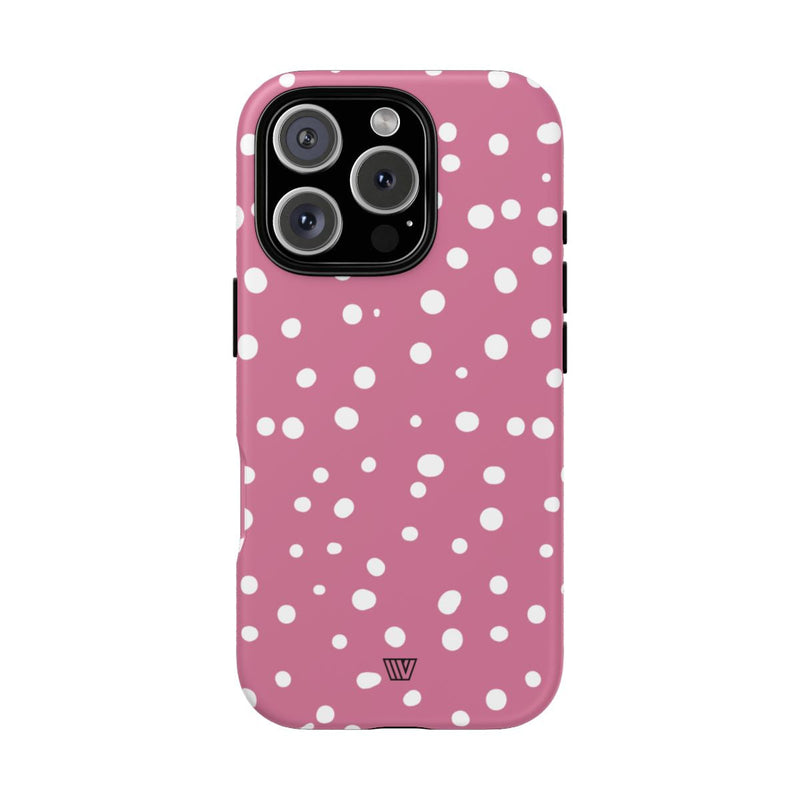 BLUSH RED DOTS | Tough Phone Case