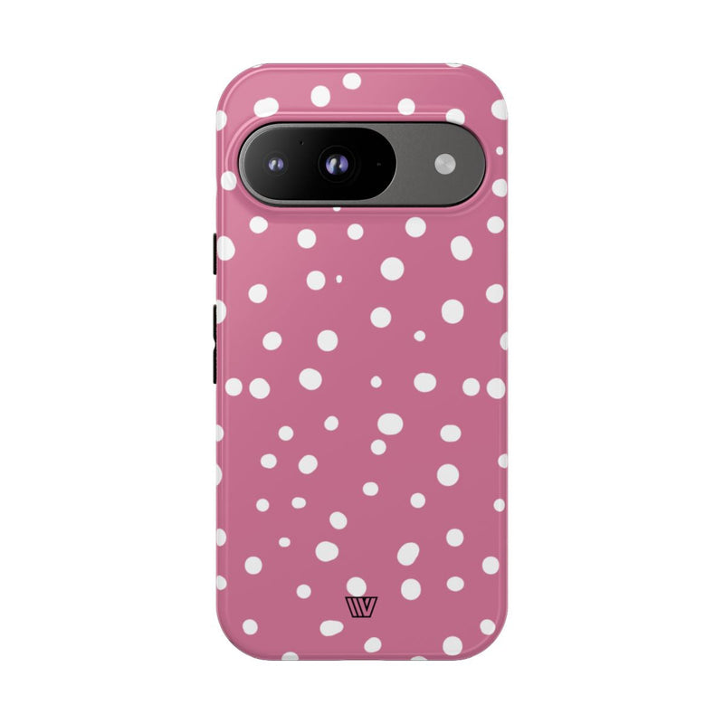 BLUSH RED DOTS | Tough Phone Case