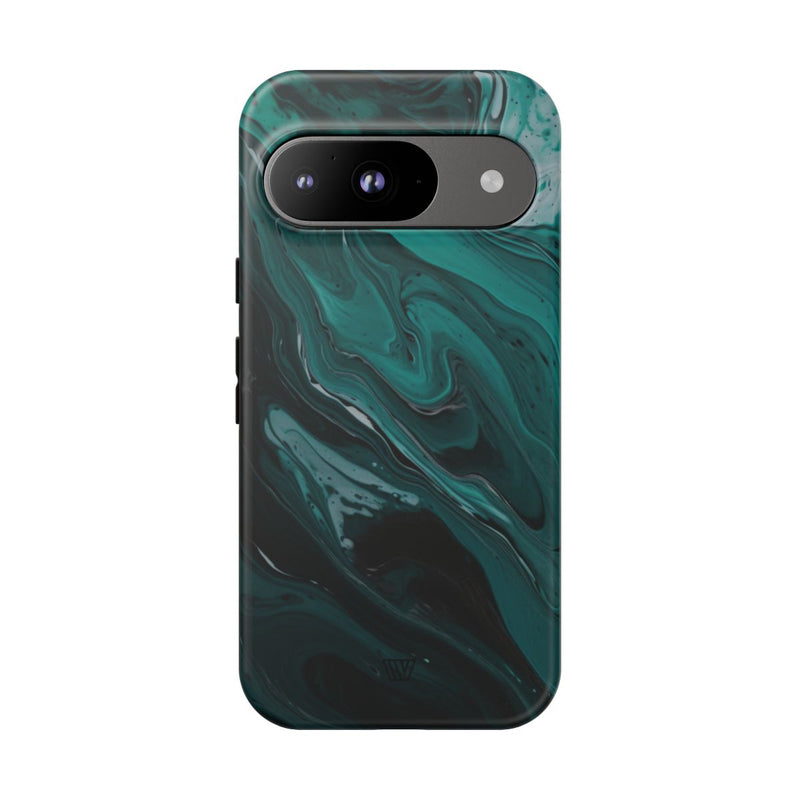 TEAL PAINT SWIRL | Tough Phone Case