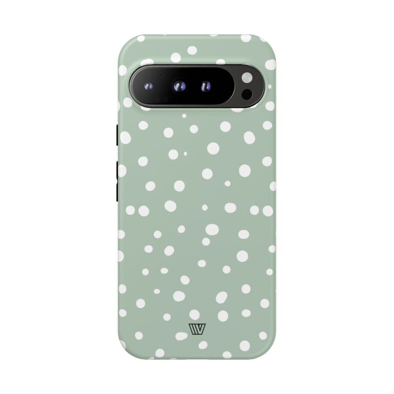 PASTEL GREEN DOTS | Tough Phone Case