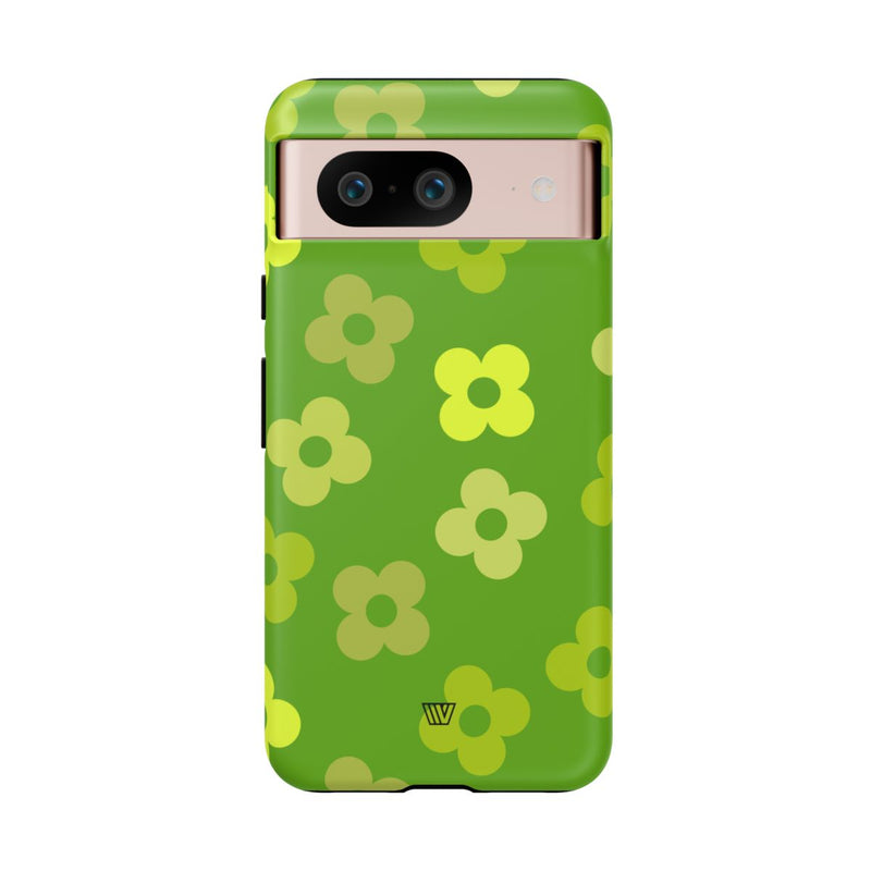 GREEN RETRO FLOWERS | Tough Phone Case