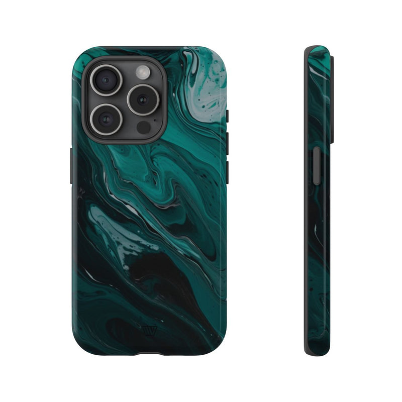 TEAL PAINT SWIRL | Tough Phone Case
