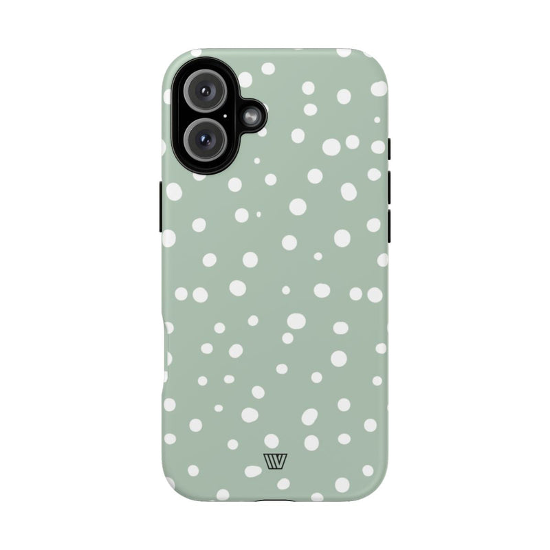 PASTEL GREEN DOTS | Tough Phone Case