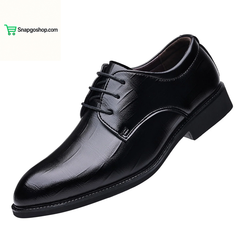 Men’S Dress Shoes Oxfords Uniform Business Lace up Formal Soft Classic Wedding Shoes(Black,10.5)