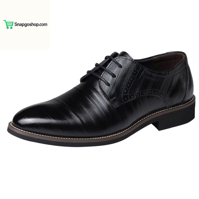 Men’S Dress Shoes Oxfords Uniform Business Lace up Formal Soft Classic Wedding Shoes(Black,10.5)