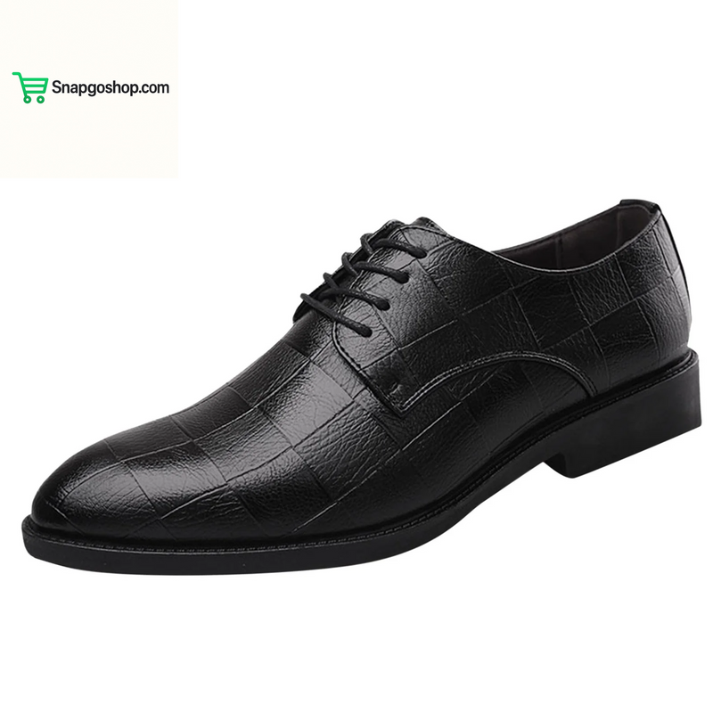 Men’S Dress Shoes Oxfords Uniform Business Lace up Formal Soft Classic Wedding Shoes(Black,10.5)