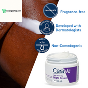 Skin Renewing Night Cream, Niacinamide, Peptide Complex, and Hyaluronic Acid Moisturizer for Face, 1.7 Ounce, Packaging May Vary