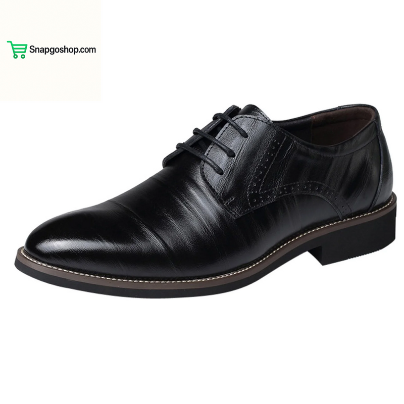 Men’S Dress Shoes Oxfords Uniform Business Lace up Formal Soft Classic Wedding Shoes(Black,10.5)