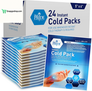Instant Cold Pack First Aid Kit Ice Pack for Injuries and Pain Relief, No Freezer Needed, 5In X 6In (6 Count (Pack of 1) Clear)