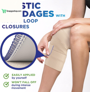 High-Performance Elastic Bandage Wrap - 6 Pack (2X2In, 2X3In, 2X4In) - Self-Closing Strong Compression Bandage Wrap for Feet, Ankles, Wrists, and Knees