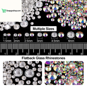 Flat Back Rhinestone Kits Colorful Rhinestones+Crystal Ab&Transparent White Face Gems Nail Gem with Quick Dry Makeup Glue+Picker Pencil+Tweezer for Bedazzling Face Makeup and Nail Art