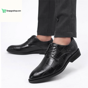 Men’S Dress Shoes Oxfords Uniform Business Lace up Formal Soft Classic Wedding Shoes(Black,10.5)