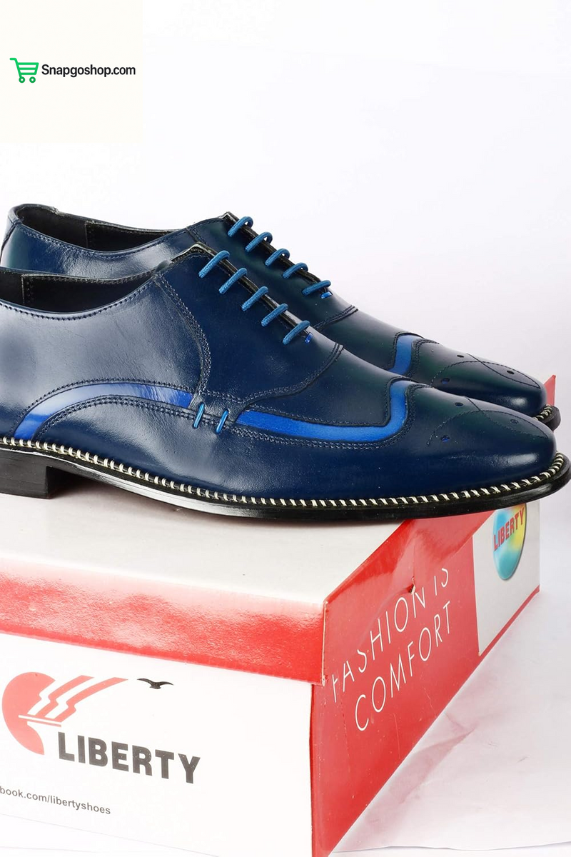 Mens Tread Design Genuine Leather Lace up Oxford Dress Shoes