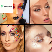 Flat Back Rhinestone Kits Colorful Rhinestones+Crystal Ab&Transparent White Face Gems Nail Gem with Quick Dry Makeup Glue+Picker Pencil+Tweezer for Bedazzling Face Makeup and Nail Art