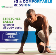 High-Performance Elastic Bandage Wrap - 6 Pack (2X2In, 2X3In, 2X4In) - Self-Closing Strong Compression Bandage Wrap for Feet, Ankles, Wrists, and Knees