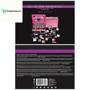 Carry All Makeup Train Case with Pro Makeup Set, Makeup Brushes, Lipsticks, Eye Shadows, Blushes, Powders, and More - Reusable Makeup Storage Organizer - Premium Gift Packaging - Pink