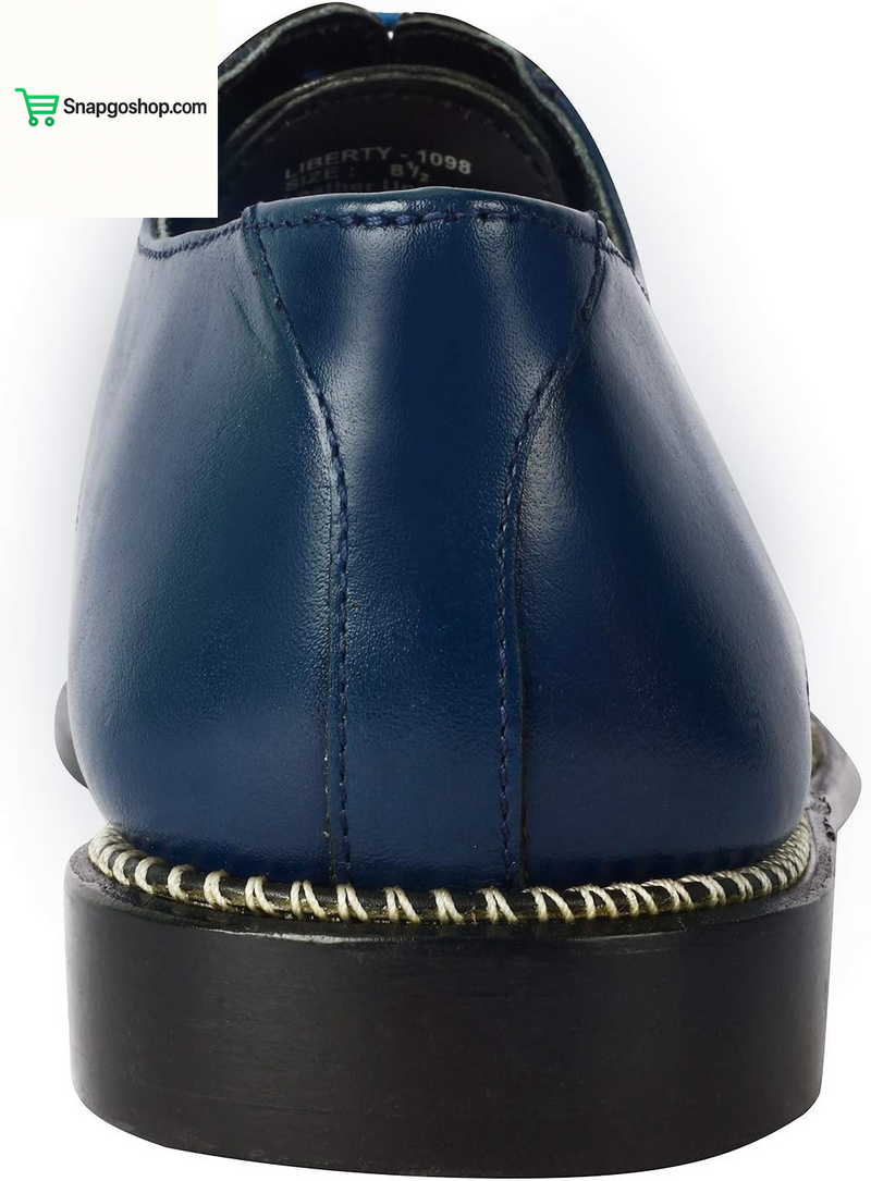 Mens Tread Design Genuine Leather Lace up Oxford Dress Shoes