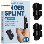 Trigger Finger Splint - 2 Ct - Mallet Splint & Brace for Arthritis, Injury, & Sprain - Fits Index, Middle, & Ring Fingers - Adjustable for All-Day Comfort - Doctor-Developed