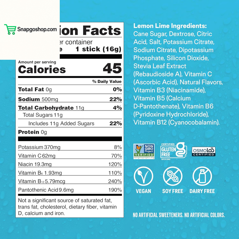 ® Hydration Multiplier - Lemon Lime | Electrolyte Powder Drink Mix | 1 Pack (16 Servings)