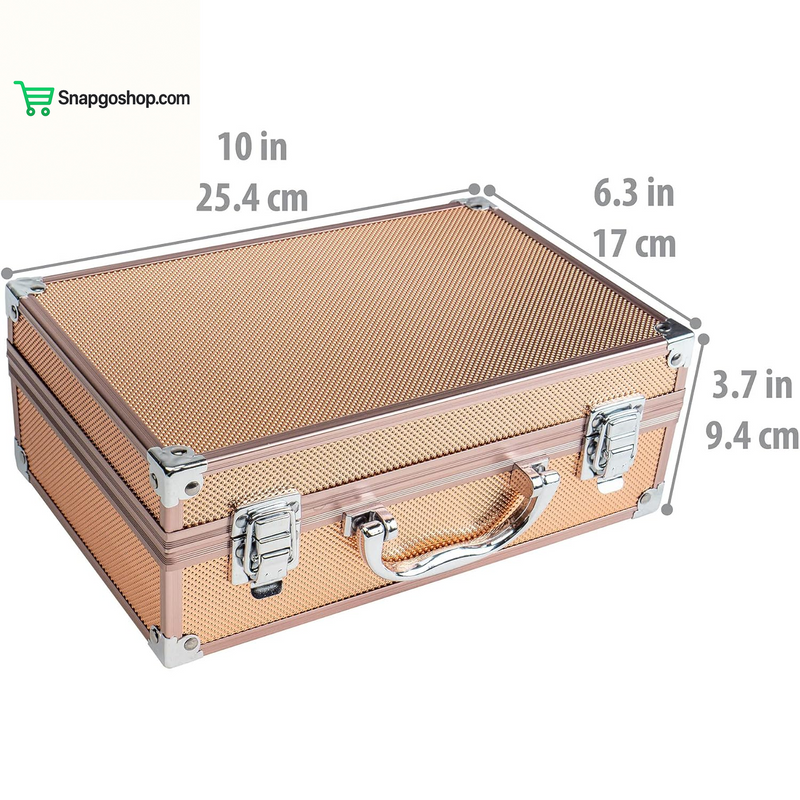 Carry All Makeup Train Case with Pro Makeup Set, Makeup Brushes, Lipsticks, Eye Shadows, Blushes, Powders, and More - Reusable Makeup Storage Organizer - Premium Gift Packaging - Pink