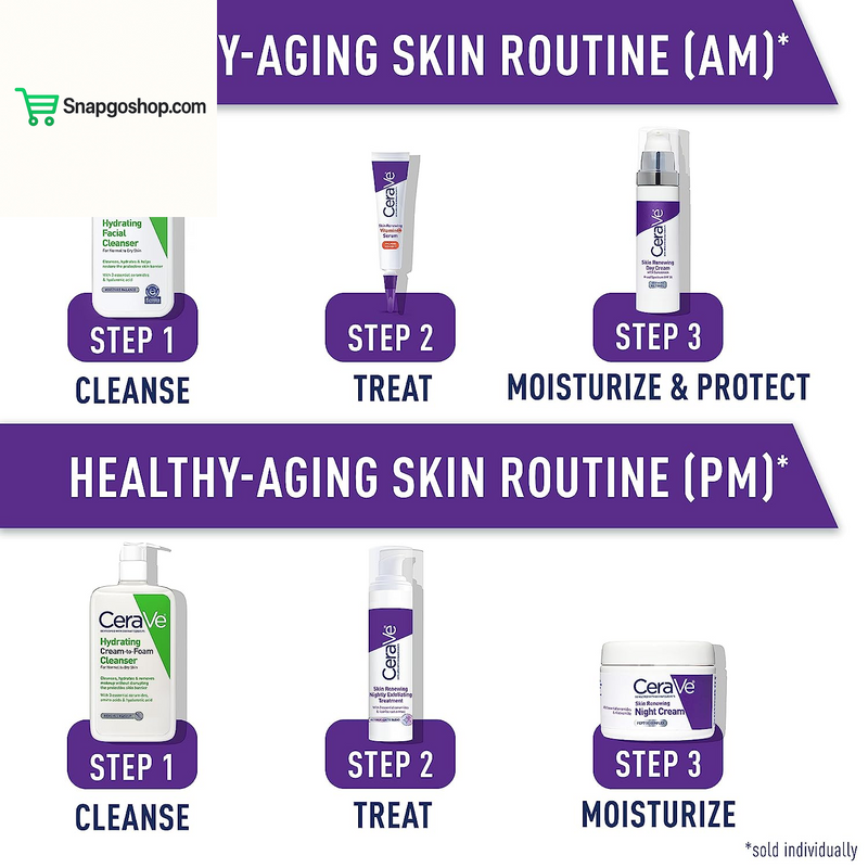 Skin Renewing Night Cream, Niacinamide, Peptide Complex, and Hyaluronic Acid Moisturizer for Face, 1.7 Ounce, Packaging May Vary