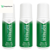 Roll on Pain Relief for Knee, Neck, Hip, Joint, Shoulder, & Simple Backache, Arthritis Pain Reliever, Sore Muscle Relief, Roll on Menthol Gel 3 Fl Oz (Pack of 3)