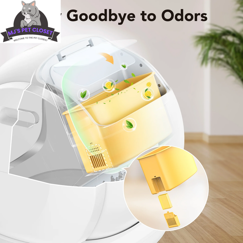 Say goodbye to messy litter boxes! Meet the Smart Self-Cleaning Cat Litter Box with APP Control and Safety Features! 🐾✨ #CatLovers #SmartHome