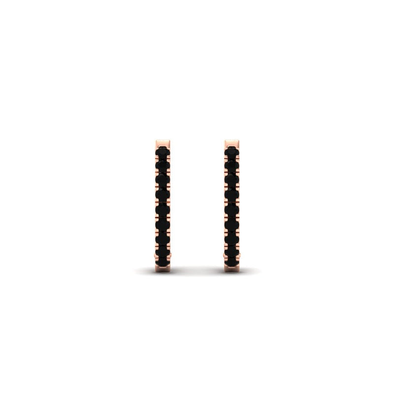 Round Cut 0.25 Ct Diamond Hoop Earrings